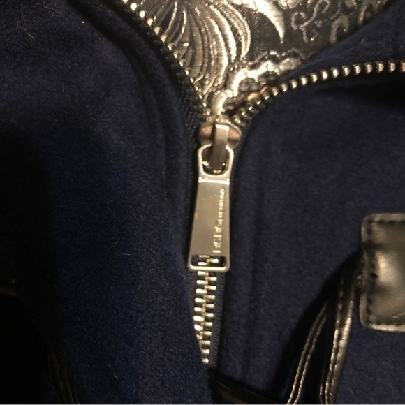 BCBGeneration women’s navy hoodie cape wool blend peacoat small - Picture 8 of 16